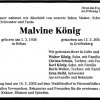 Koenig Malvine 1926-2002 Todesanzeige